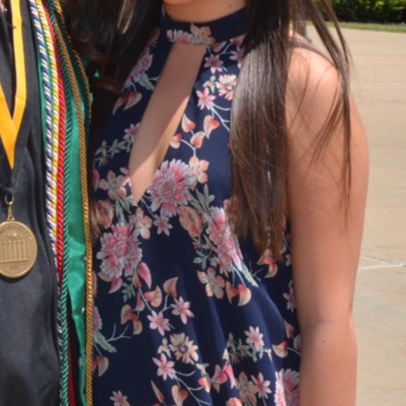 Floral color summer short dress - Picture 2 of 2